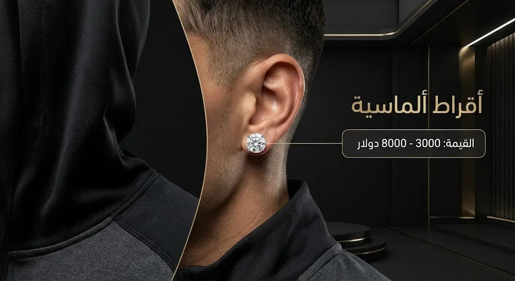 تصميم يبرز تفاصيل وقيمة الأقراط الألماسية التي ارتداها فولارين بالوجون بعد المباراة