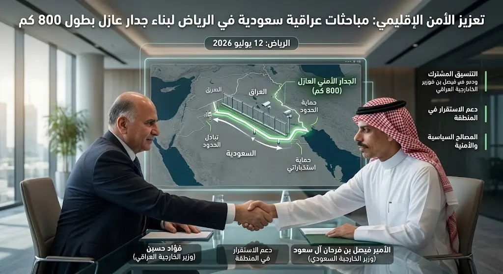 مباحثات عراقية سعودية في الرياض لتعزيز التنسيق الأمني وبناء جدار عازل بطول 800 كيلومتر