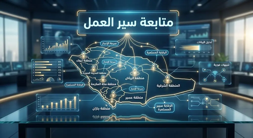خريطة رقمية تفاعلية ترمز لمتابعة سير العمل في محافظات المملكة وتسريع إنجاز القضايا