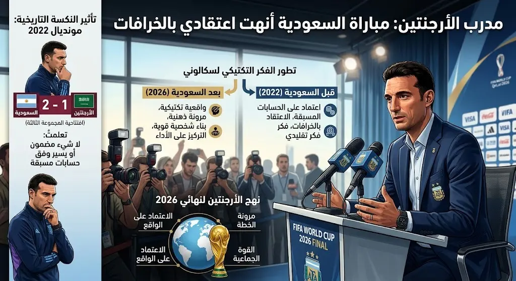 مدرب منتخب الأرجنتين: مباراة السعودية أنهت اعتقادي بالخرافات