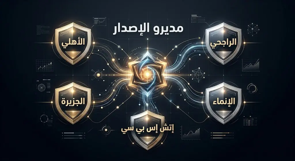 رسم توضيحي للشبكة المالية يبرز المؤسسات الخمس التي تم تعيينها كمديري إصدار مشتركين لصفقة الصكوك.