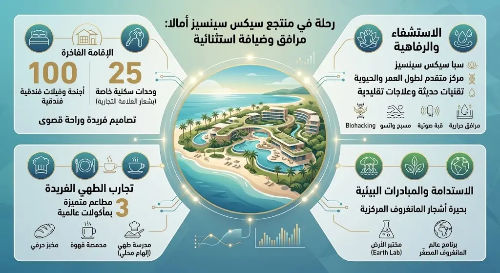 مرافق منتجع "سيكس سينسيز أمالا" وتجارب الضيافة