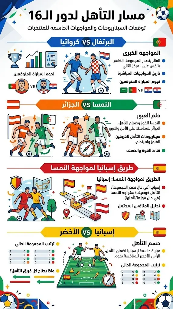 مسار التأهل لدور الـ16