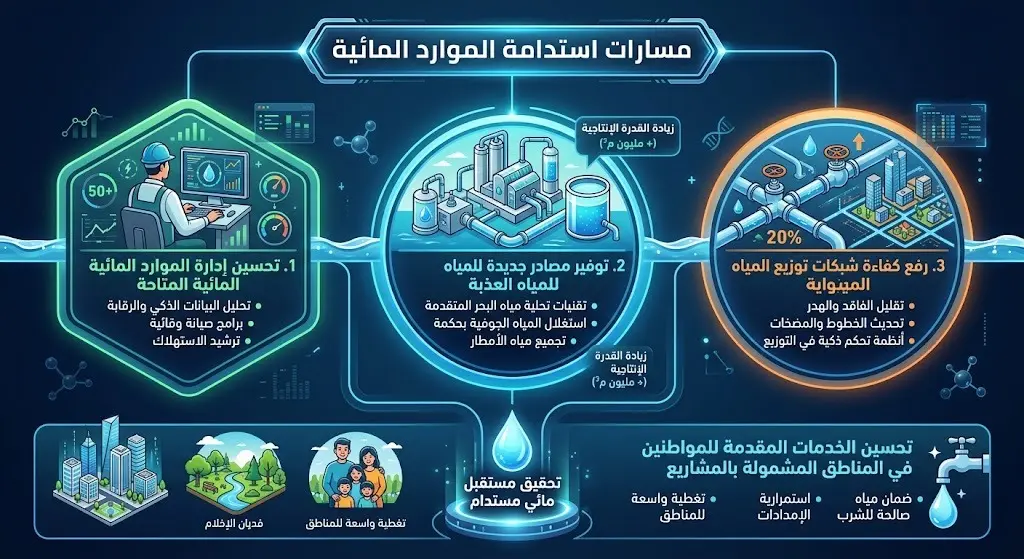 مسارات استدامة الموارد المائية