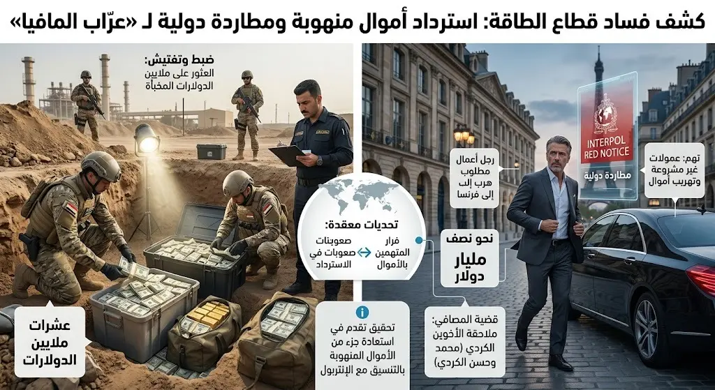 مصادرة ملايين الدولارات المخبأة تحت الأرض ومذكرات إنتربول تلاحق عراب المافيا الهارب إلى أوروبا