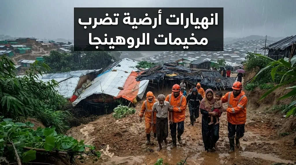 مصرع 8 من الروهينجا ومواطن إثر انهيارات أرضية في بنجلاديش وإجلاء 20 ألف لاجئ