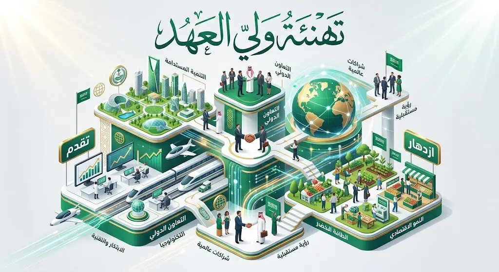 تصميم بصري إبداعي يعبر عن مضامين برقية ولي العهد السعودي وتمنياته بدوام التقدم والازدهار لدولة بيلاروس.