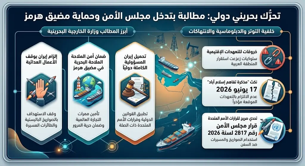 مطالب بتدخل مجلس الأمن وحماية مضيق هرمز