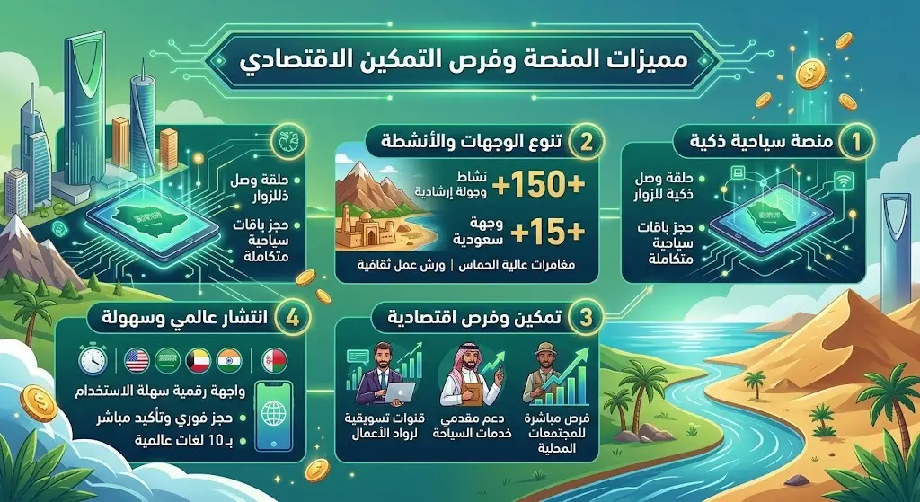 مميزات المنصة وفرص التمكين الاقتصادي