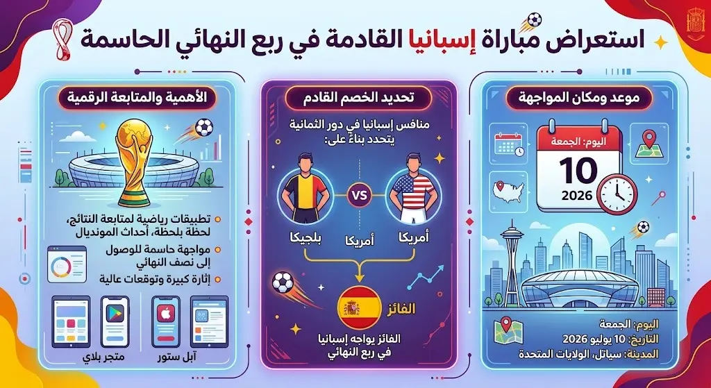 موعد مباراة إسبانيا القادمة في ربع النهائي