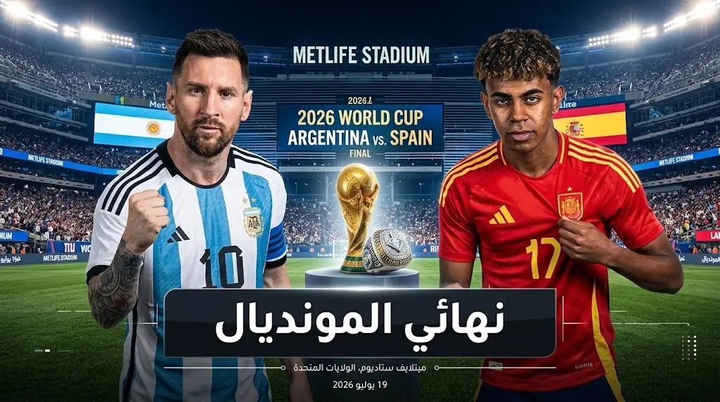 موعد مباراة الأرجنتين وإسبانيا اليوم في نهائي كأس العالم 2026 وتفاصيل حفل الختام