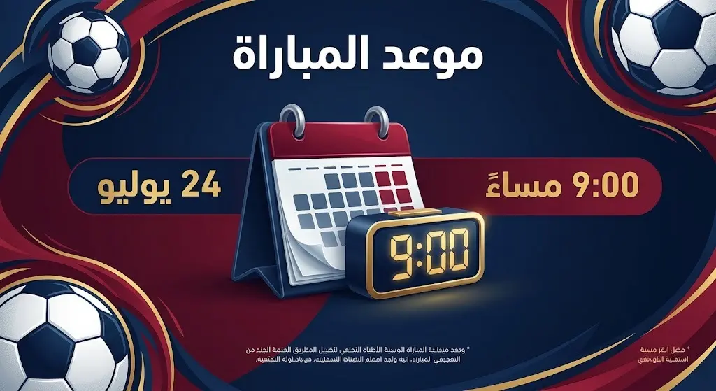 بطاقة معلومات رياضية تستعرض موعد وتوقيت انطلاق مباراة برشلونة الودية ضد يوروبا