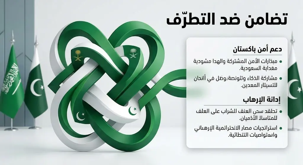 تصميم يعبر عن التضامن السعودي مع باكستان والموقف الثابت في رفض الإرهاب والتطرف