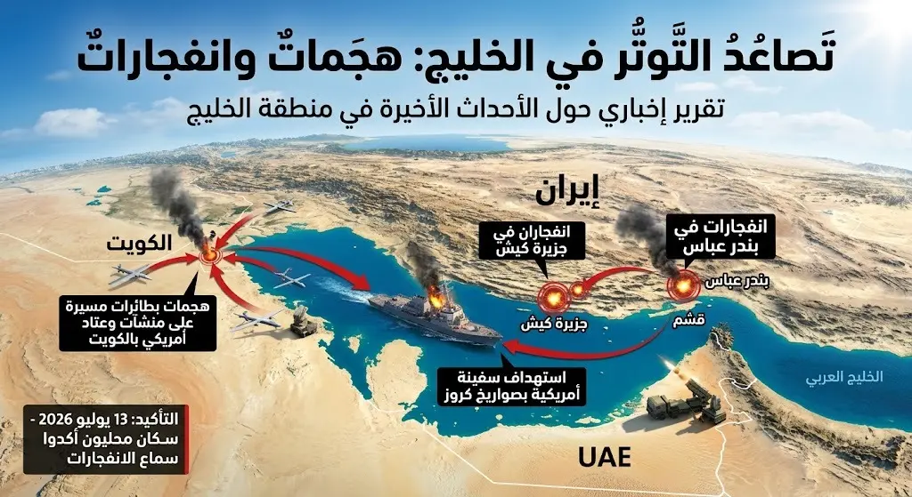 هجمات مضادة وانفجارات في مدن إيرانية