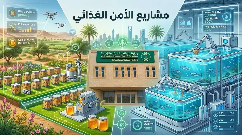 وزارة البيئة تطرح فرصتين استثماريتين في الجبيل والقطيف لتعزيز الأمن الغذائي وإنتاج الأسماك والعسل
