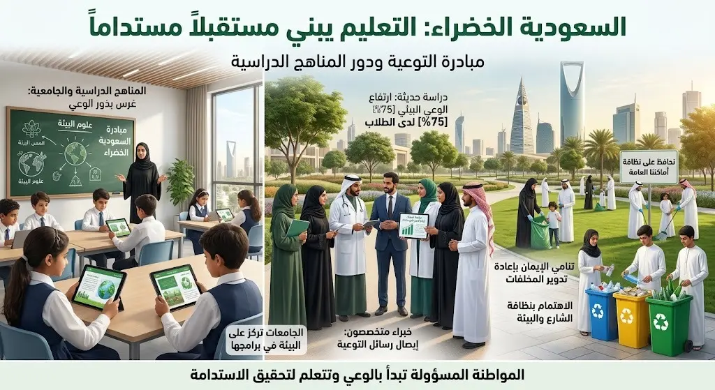 وزارة البيئة تطلق مبادرة التوعية ودراسة حديثة تثبت فاعلية المناهج في دعم مبادرة السعودية الخضراء