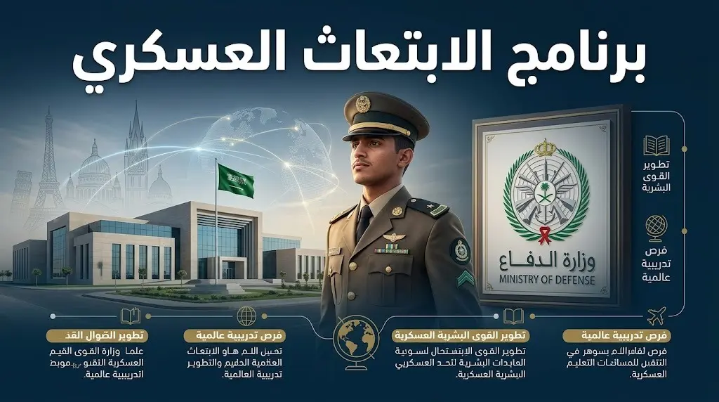 وزارة الدفاع تطلق النسخة المتجددة من برنامج الابتعاث العسكري لإيفاد المتفوقين إلى كبرى الأكاديميات العالمية