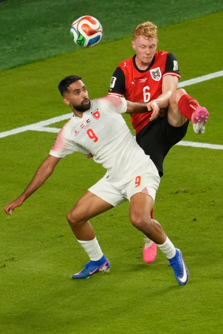 الأردن والنمسا تتنافسان في مباراة كأس العالم 2026. (أسوشيتد برس)