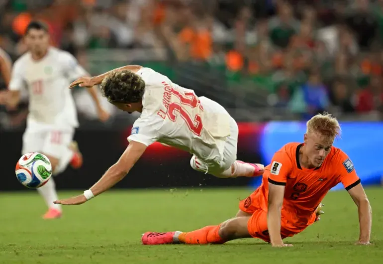 مباراة المغرب وهولندا في كأس العالم 2026. (الفرنسية)