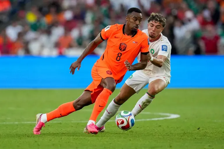 مباراة المغرب وهولندا في كأس العالم 2026. (أسوشيتد برس)