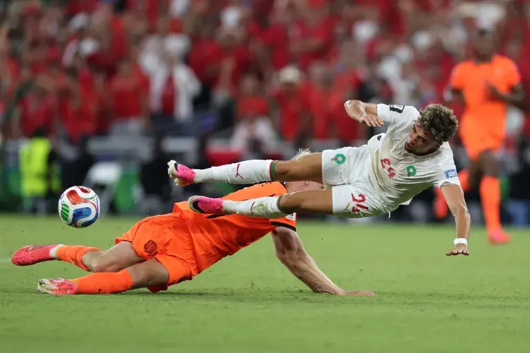 مباراة المغرب وهولندا في كأس العالم 2026. (أسوشيتد برس)