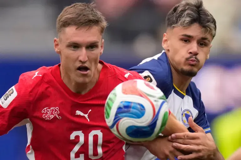 فوز سويسري على البوسنة والهرسك في كأس العالم 2026. (AP)