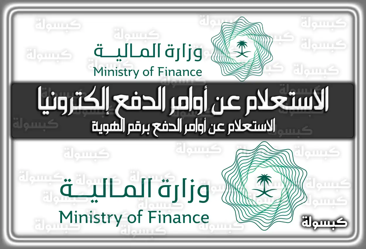 الاستعلام عن أوامر الدفع إلكترونيا وزارة المالية 2026 - 1447