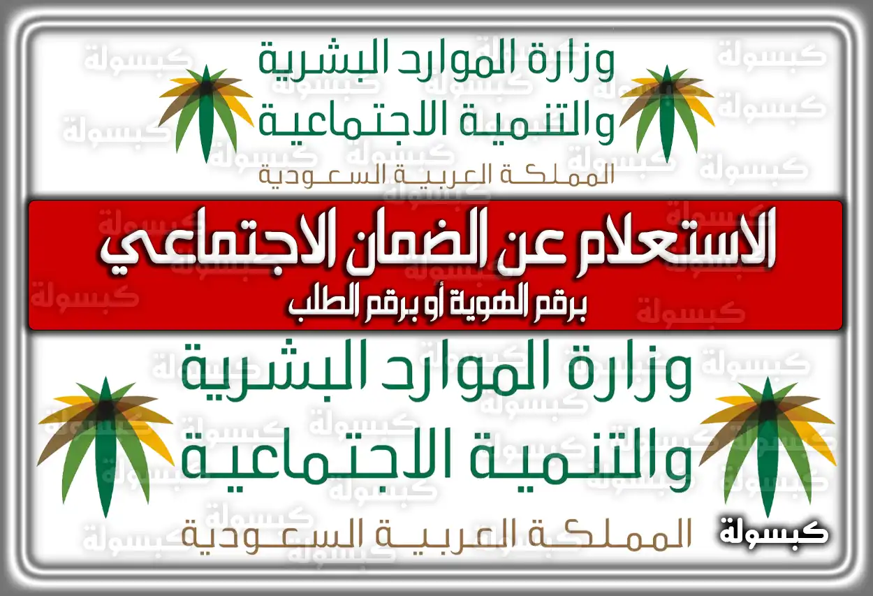 الاستعلام عن الضمان الاجتماعي المطور برقم الهوية 2026 - 1447