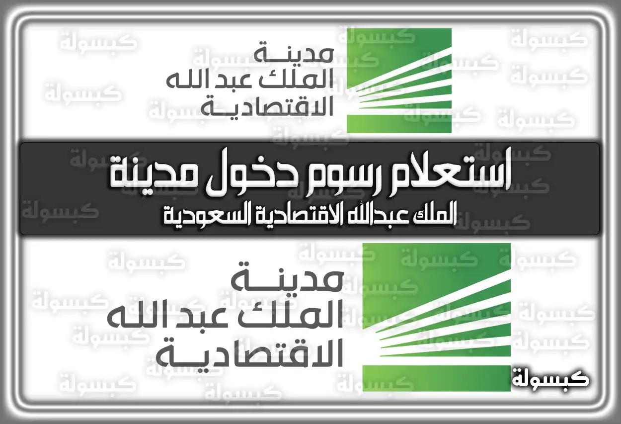 استعلام كم رسوم دخول مدينة الملك عبدالله الاقتصادية 2026 - 1447 وطريقة الحجز (تم التحديث)