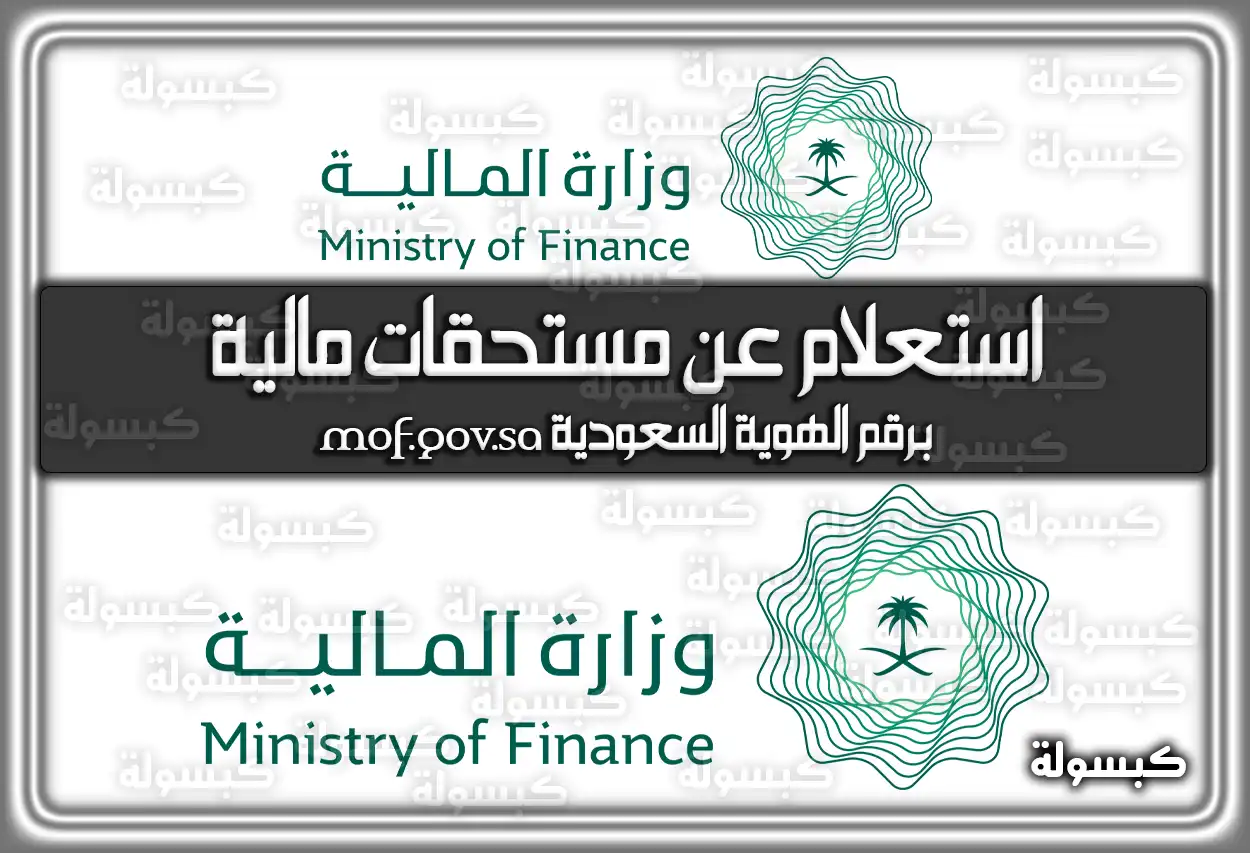 استعلام عن مستحقات مالية برقم الهوية السعودية mof.gov.sa
