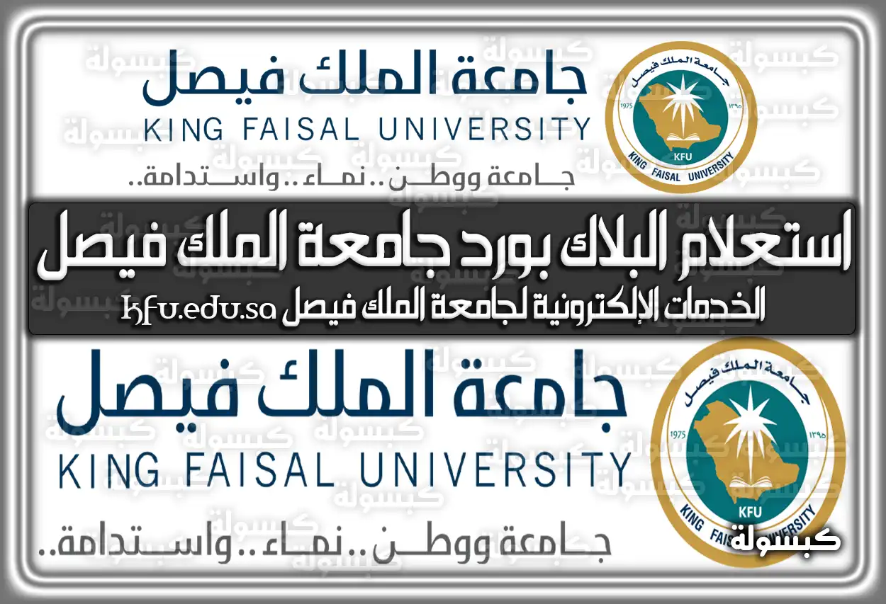 الإستعلام عن بلاك بورد جامعة الملك فيصل وطريقة التسجيل اونلاين