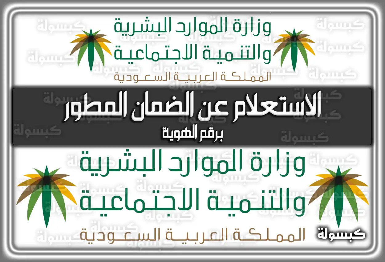 الاستعلام عن الضمان الاجتماعي المطور برقم الهوية