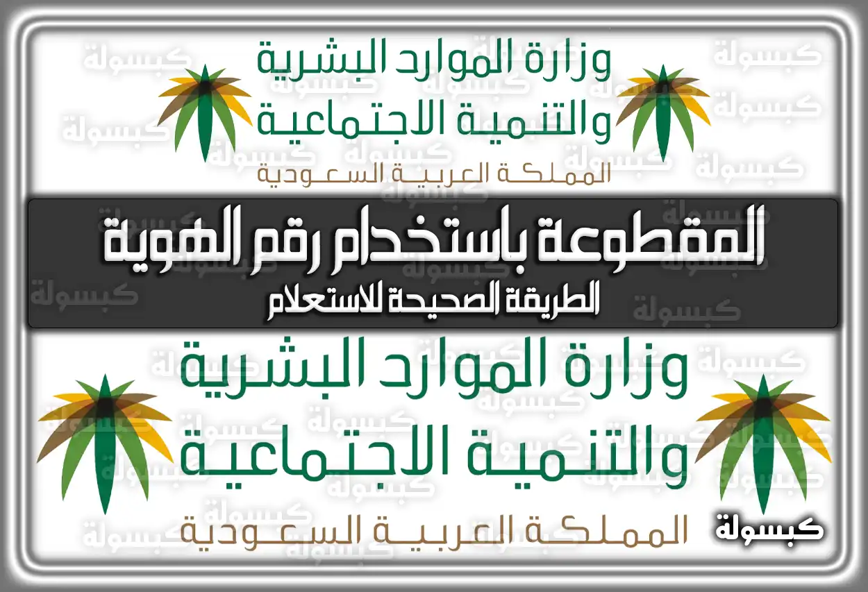 الطريقة الصحيحة للاستعلام عن المقطوعة