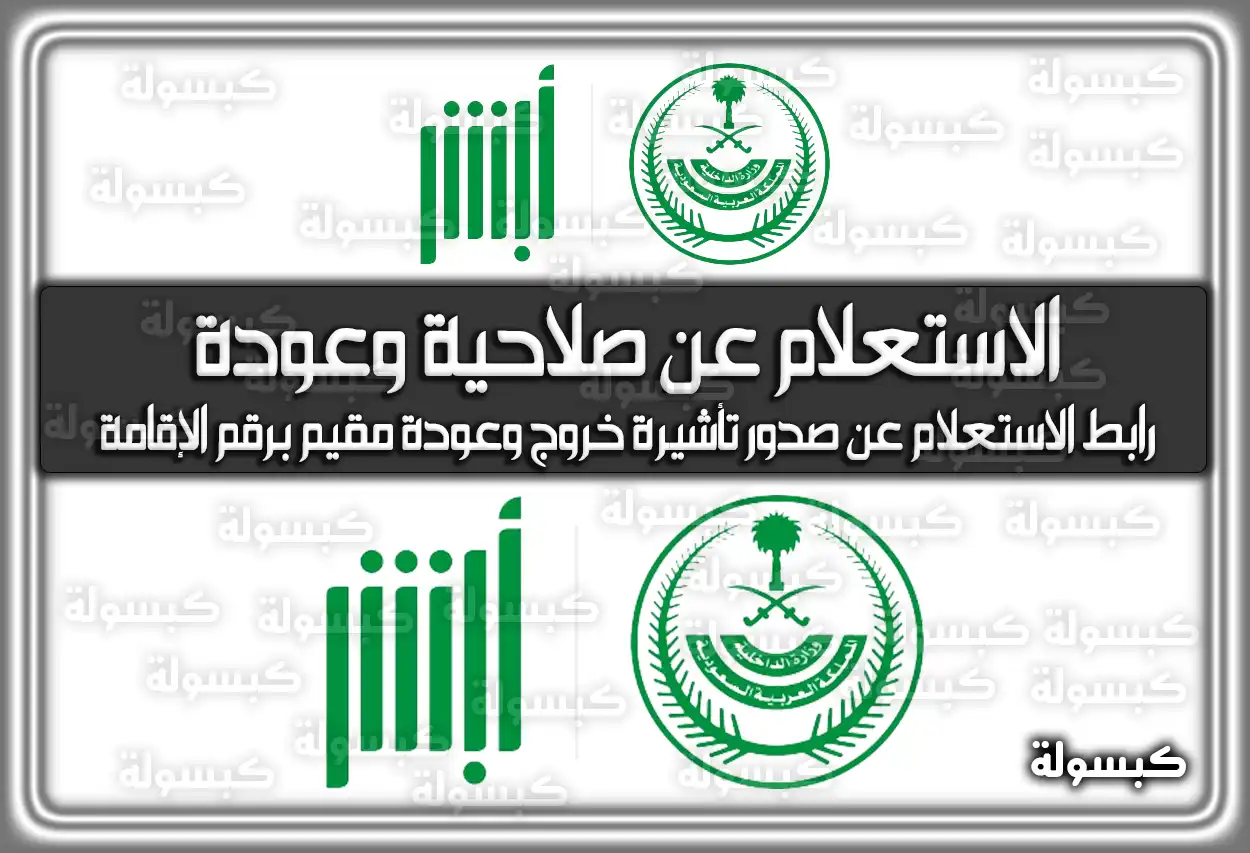 رابط الاستعلام عن صلاحية وعودة برقم الهوية absher.sa 