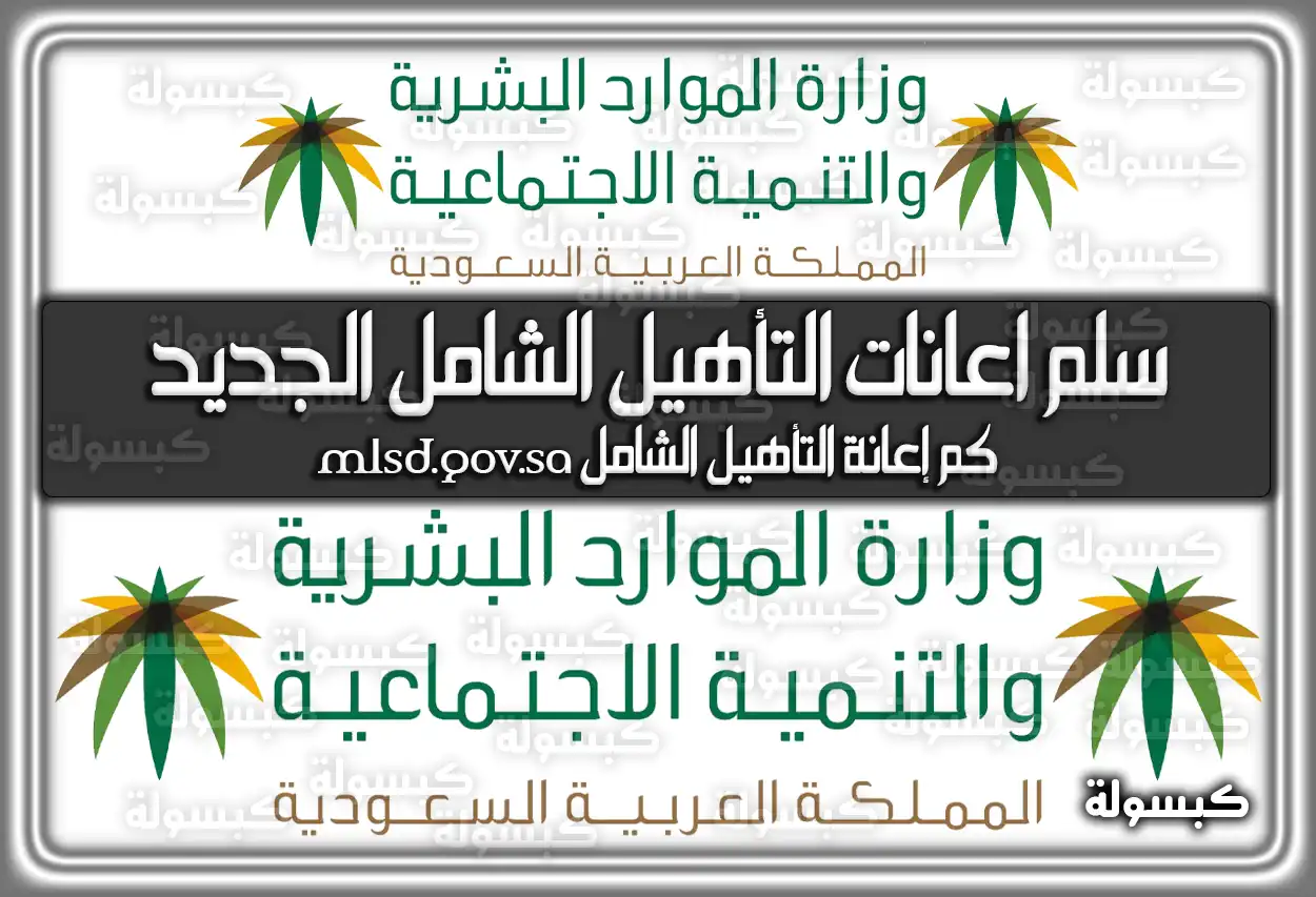 سلم إعانات التأهيل الشامل الجديد 1447 - 2026: المبالغ وموعد الصرف (تم التحديث)
