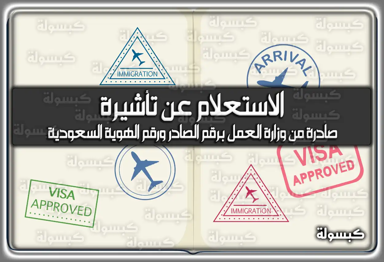 كيفية الاستعلام عن تأشيرة صادرة من وزارة العمل برقم الصادر ورقم الهوية السعودية