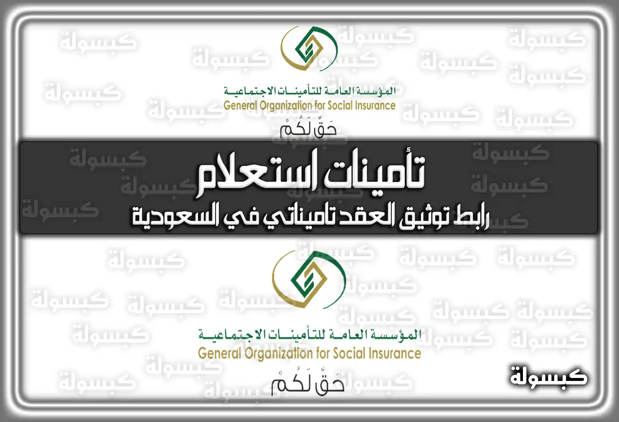 تأمينات استعلام.. رابط توثيق العقد تاميناتي في السعودية