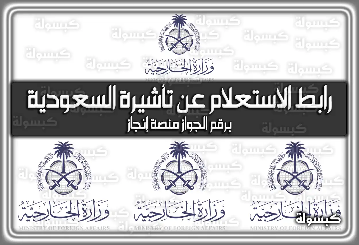 رابط الاستعلام عن تأشيرة السعودية برقم الجواز منصة إنجاز 2026 - 1447