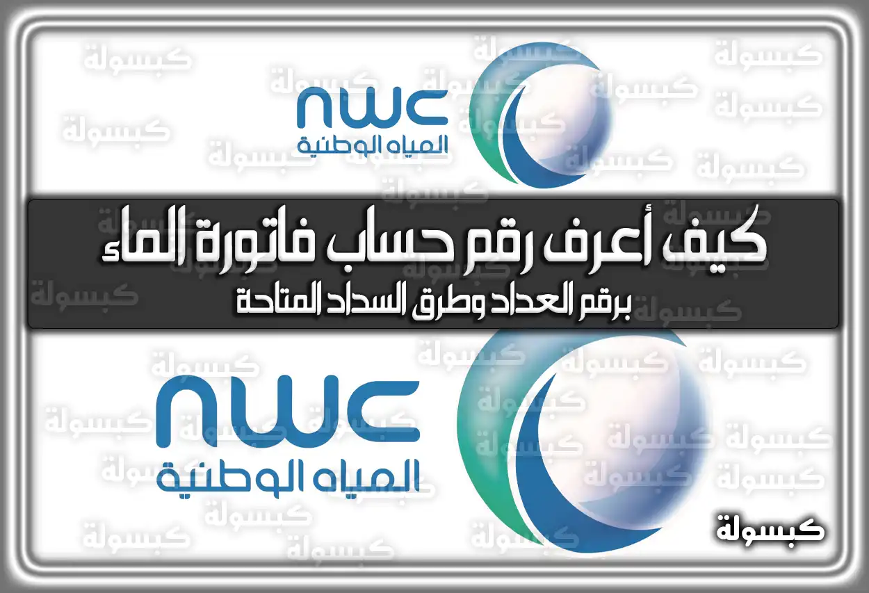 كيف أعرف رقم حساب فاتورة الماء برقم العداد 2026 - 1447 (طرق السداد المتاحة)