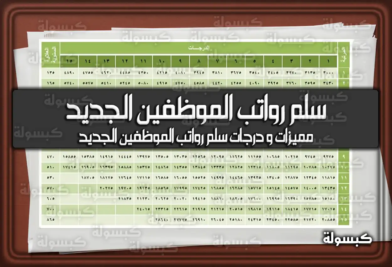 سلم رواتب الموظفين الجديد 1447 - 2026: مميزات ودرجات المرتبة الثامنة