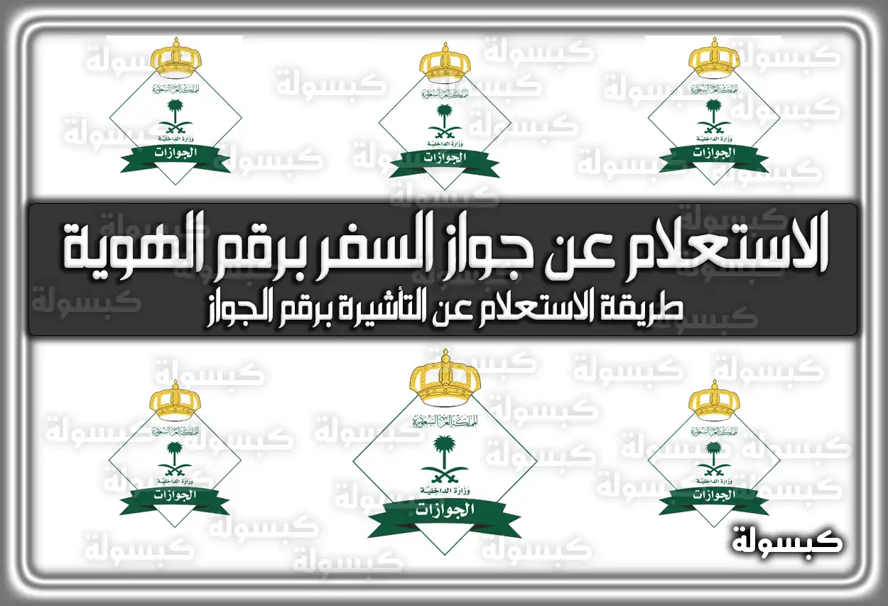 الاستعلام عن جواز السفر برقم الهوية 1447 - 2026 في السعودية