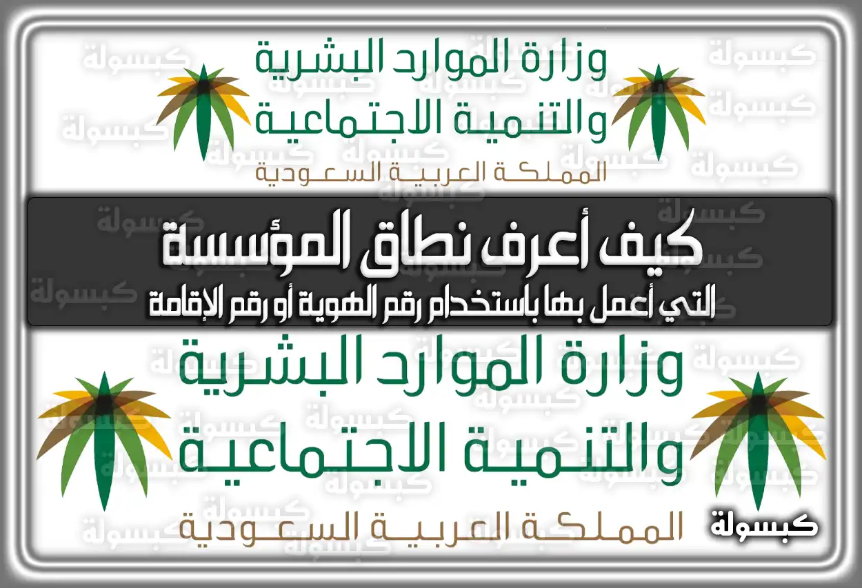 استعلام عن نطاق المؤسسة برقم الإقامة 2026 - 1447 (كيف أعرف نطاق المؤسسة التي أعمل بها)
