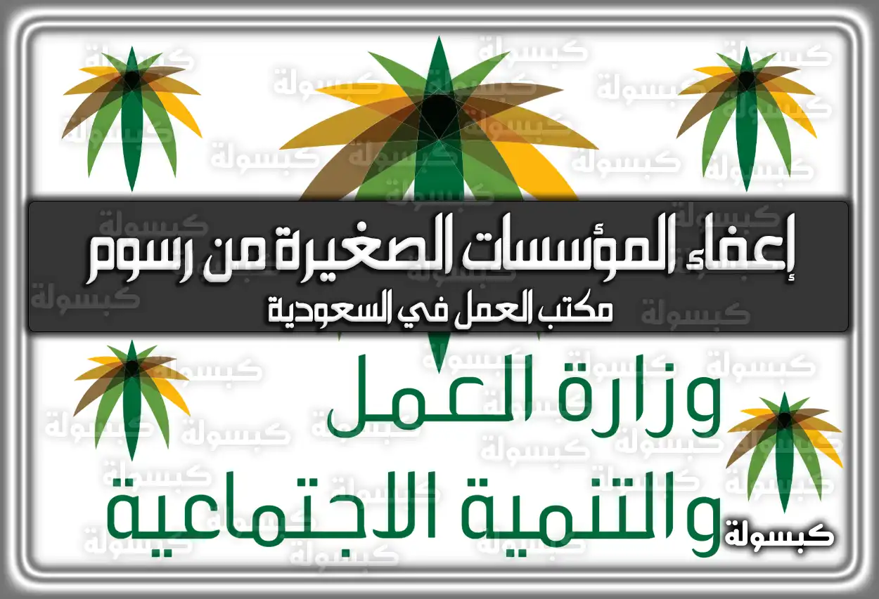 إعفاء المؤسسات الصغيرة من رسوم مكتب العمل في السعودية 2026 - 1447 (تم التحديث)