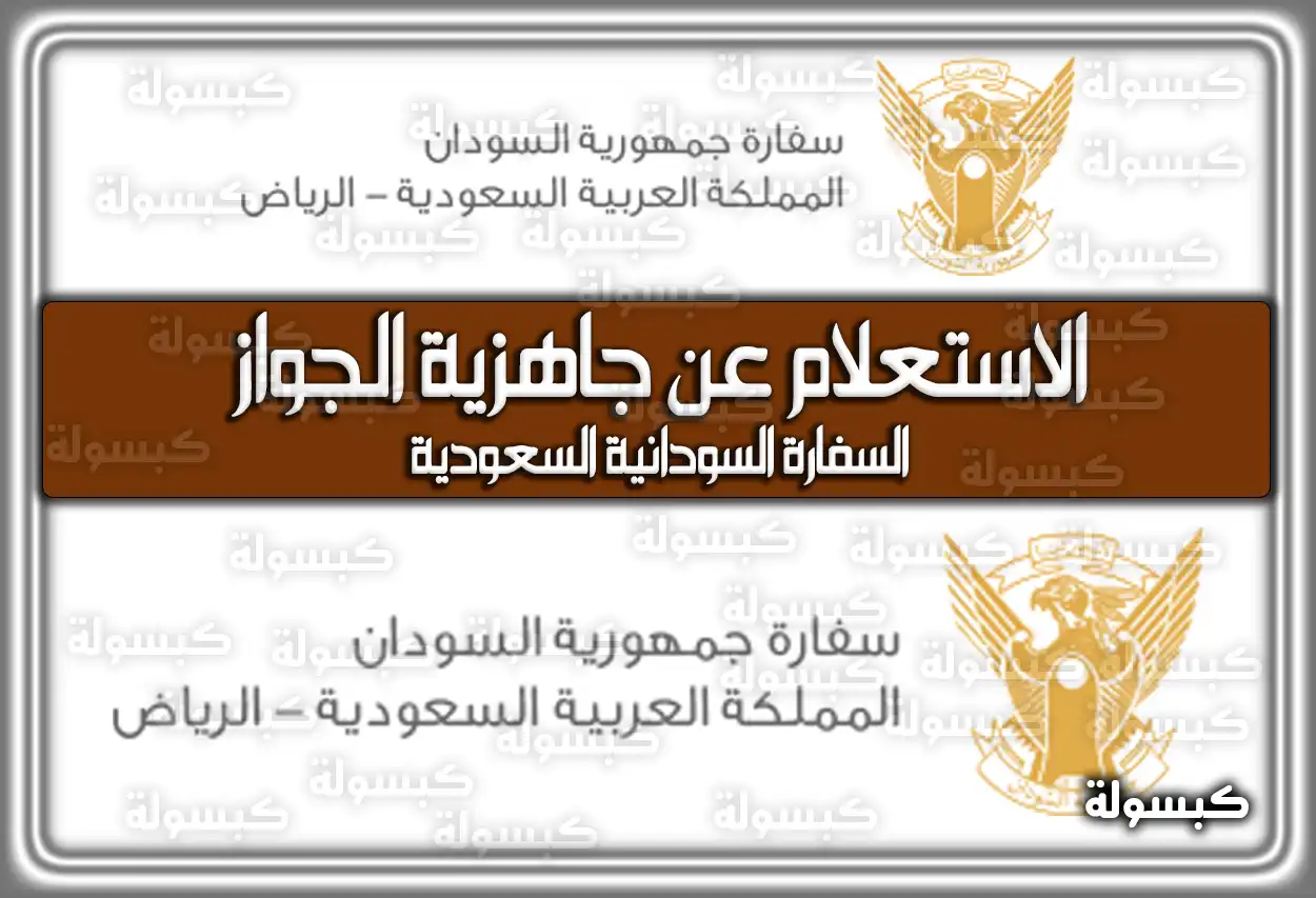 الاستعلام عن جاهزية الجواز السفارة السودانية السعودية 2026 - 1447