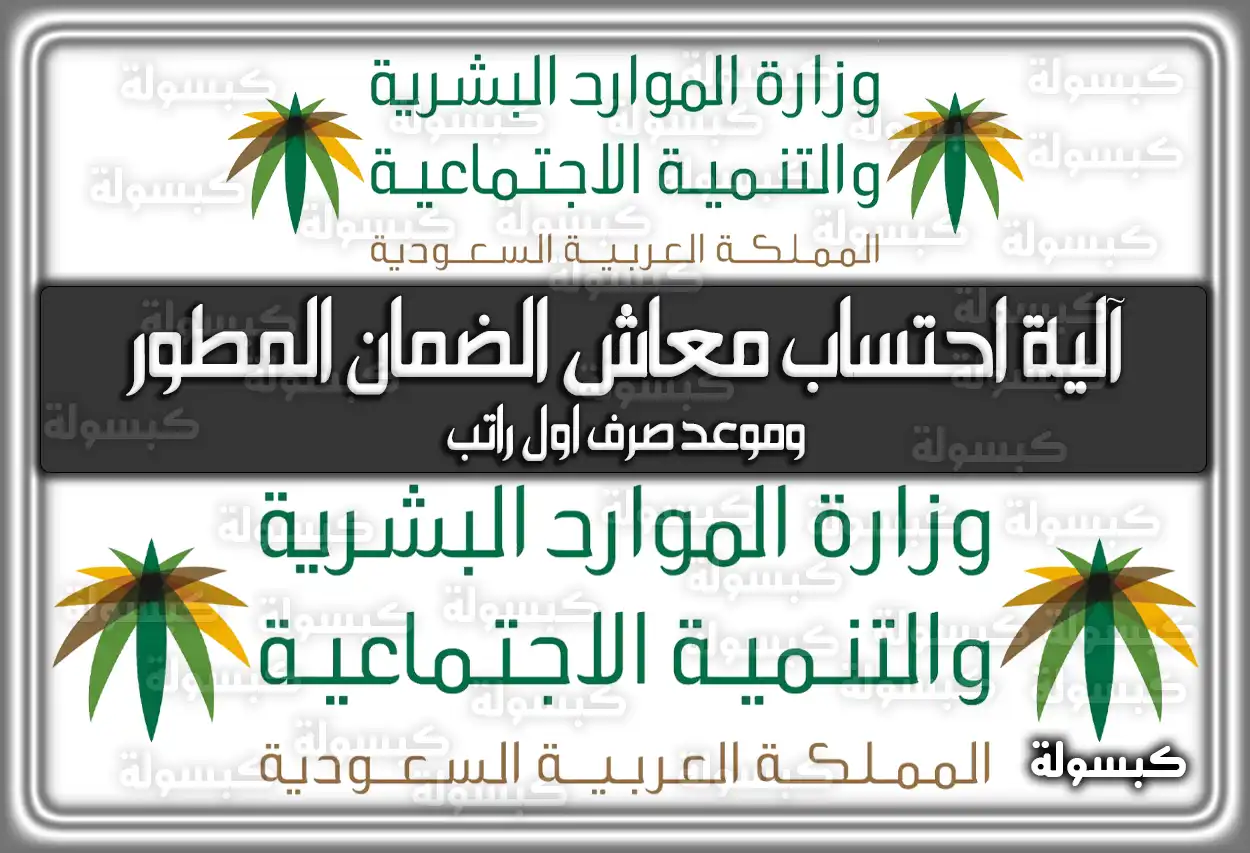 آلية احتساب معاش الضمان الاجتماعي المطور وموعد صرف راتب شهر فبراير 2026 - 1447 (تم التحديث)