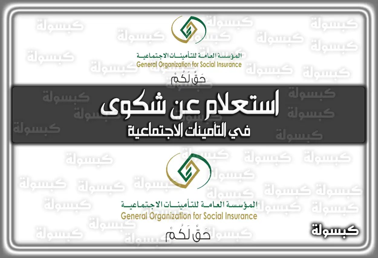 استعلام عن شكوى في التأمينات الاجتماعية 2026 - 1447