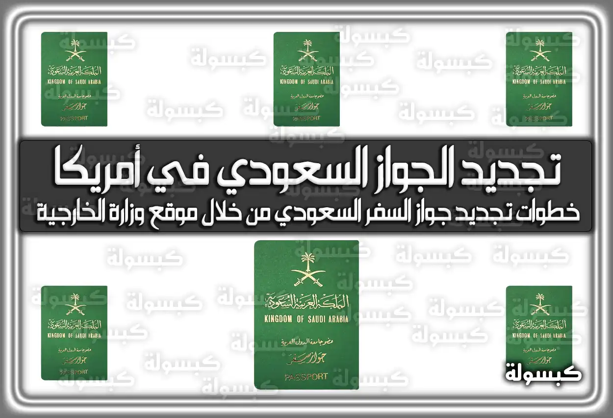 خطوات تجديد الجواز السعودي في أمريكا 2026 - 1447