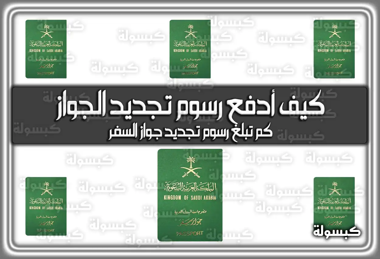 كيف أدفع رسوم تجديد الجواز السعودي 2026 - 1447