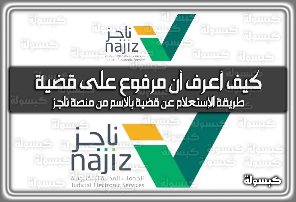 كيف أعرف أن مرفوع على قضية من منصة ناجز.. وطريقة الإستعلام عن قضية بالإسم