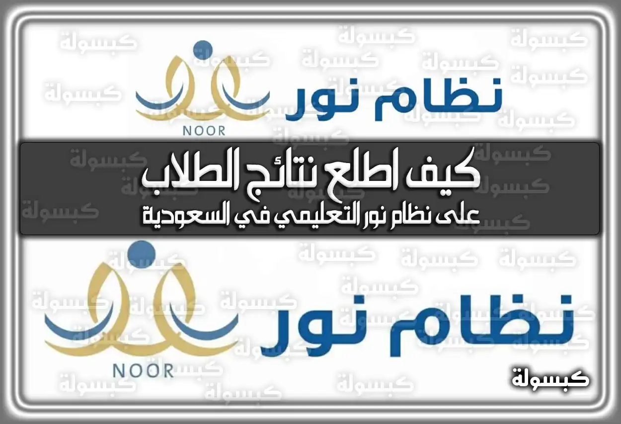 كيف اطلع نتائج الطلاب على نظام نور 1447 - 2026 برقم الهوية